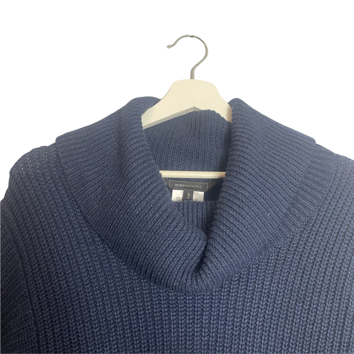 NEW BCBGMaxAzria Sandrah Navy Cowl Neck Knit Sweater Size XS/S - photo 4