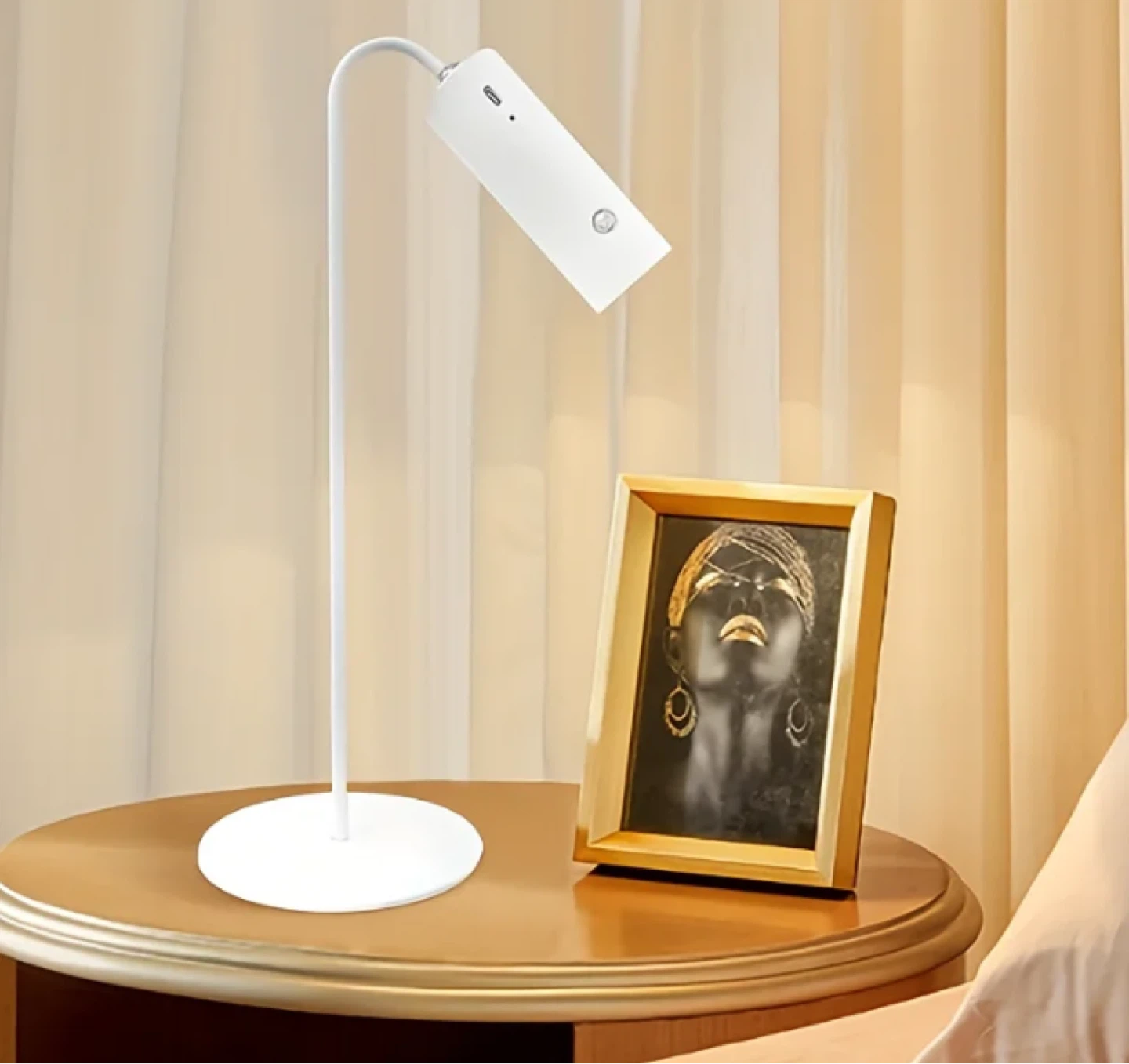 White LED Desk Lamp with Adjustable Angle