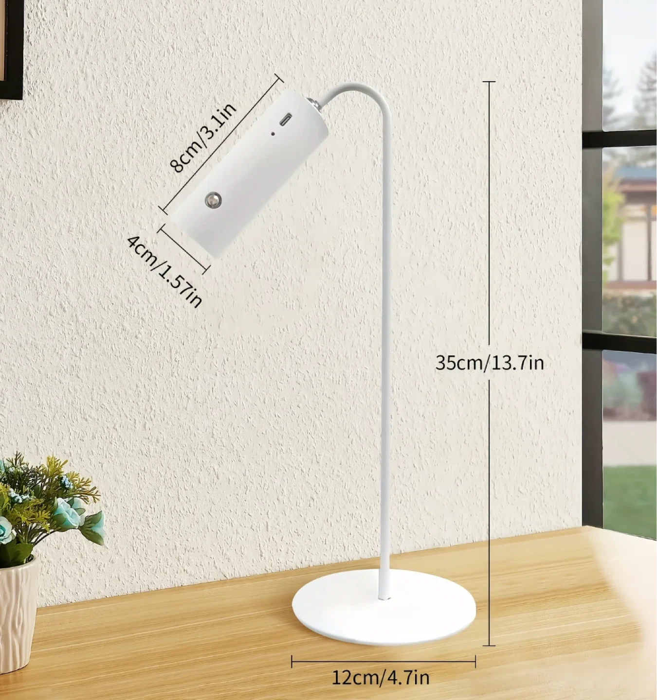 White LED Desk Lamp with Adjustable Angle - photo 2