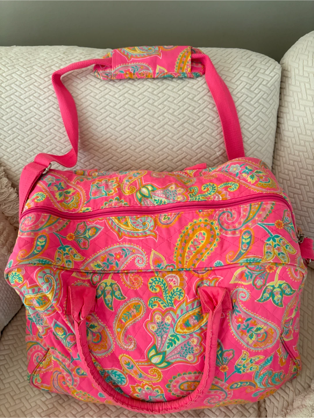 Pink Paisley Duffle Bag