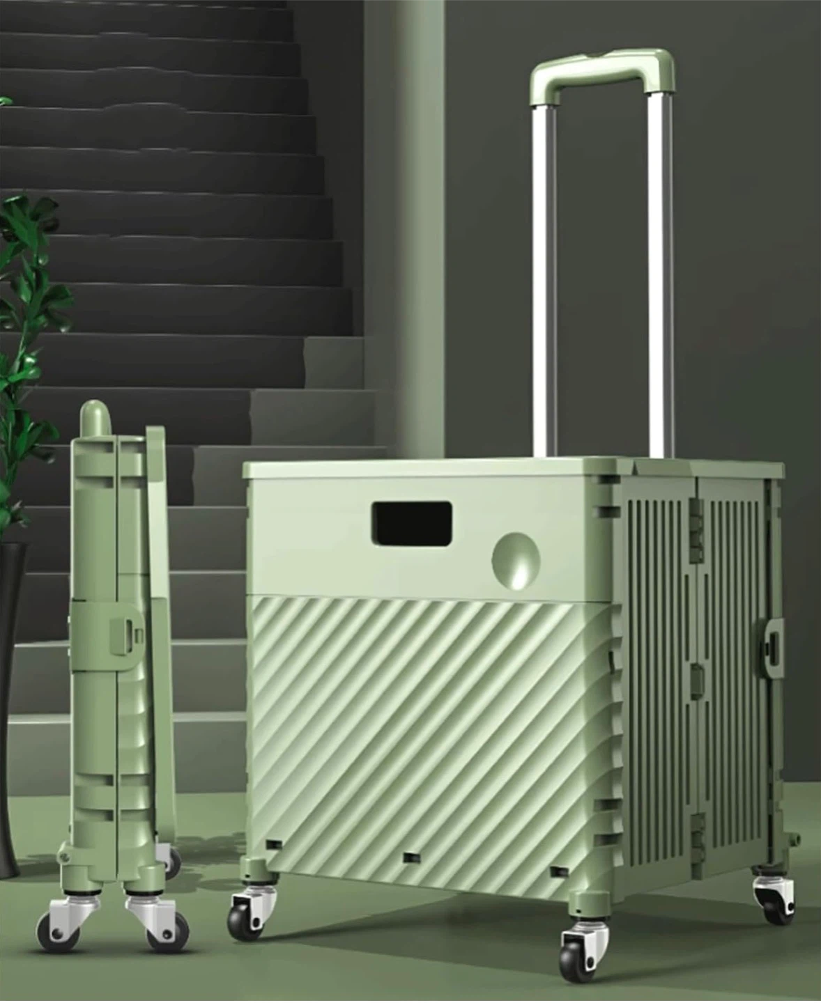 Collapsible Rolling Cart with Handle