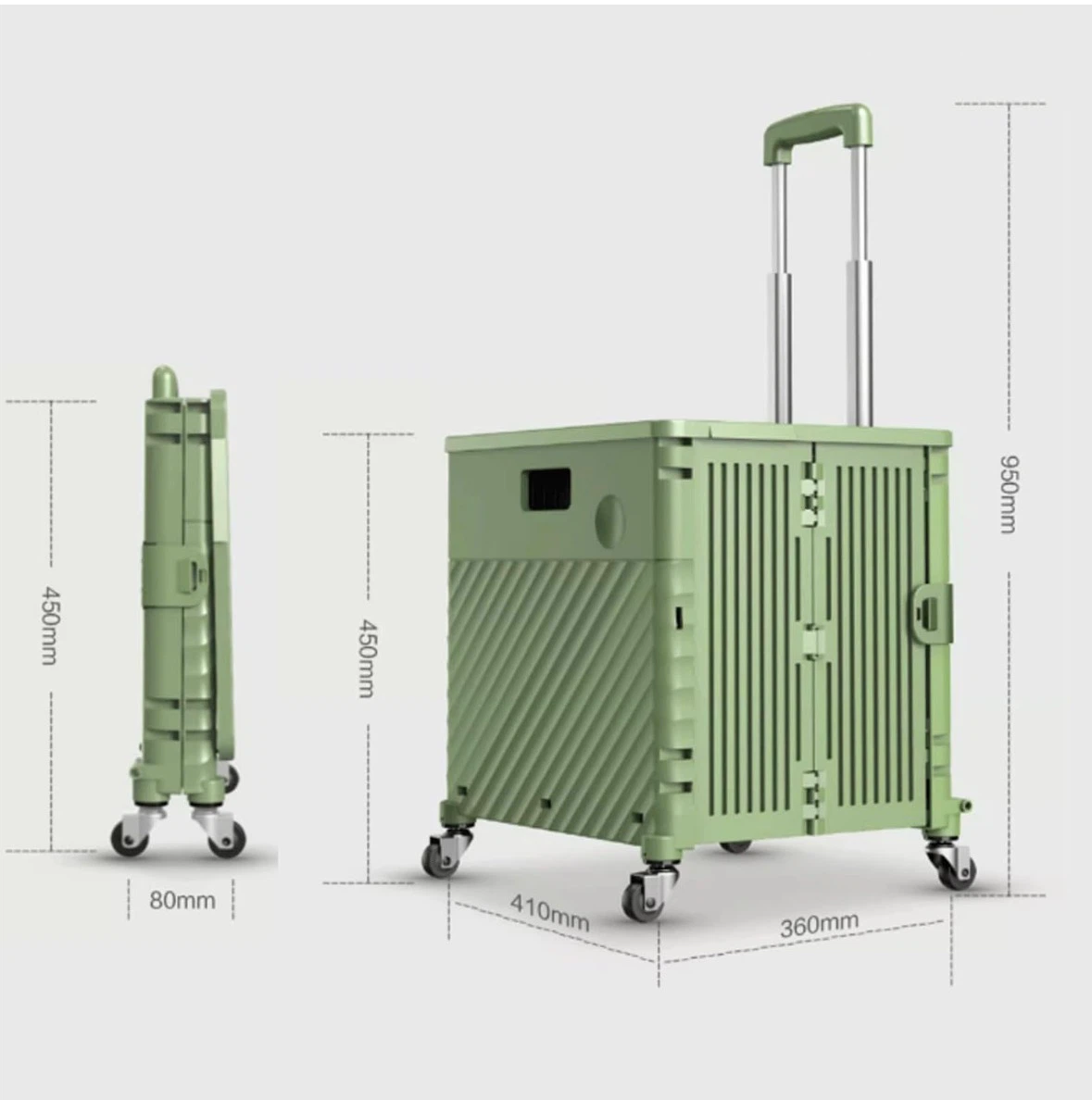Collapsible Rolling Cart with Handle - photo 2