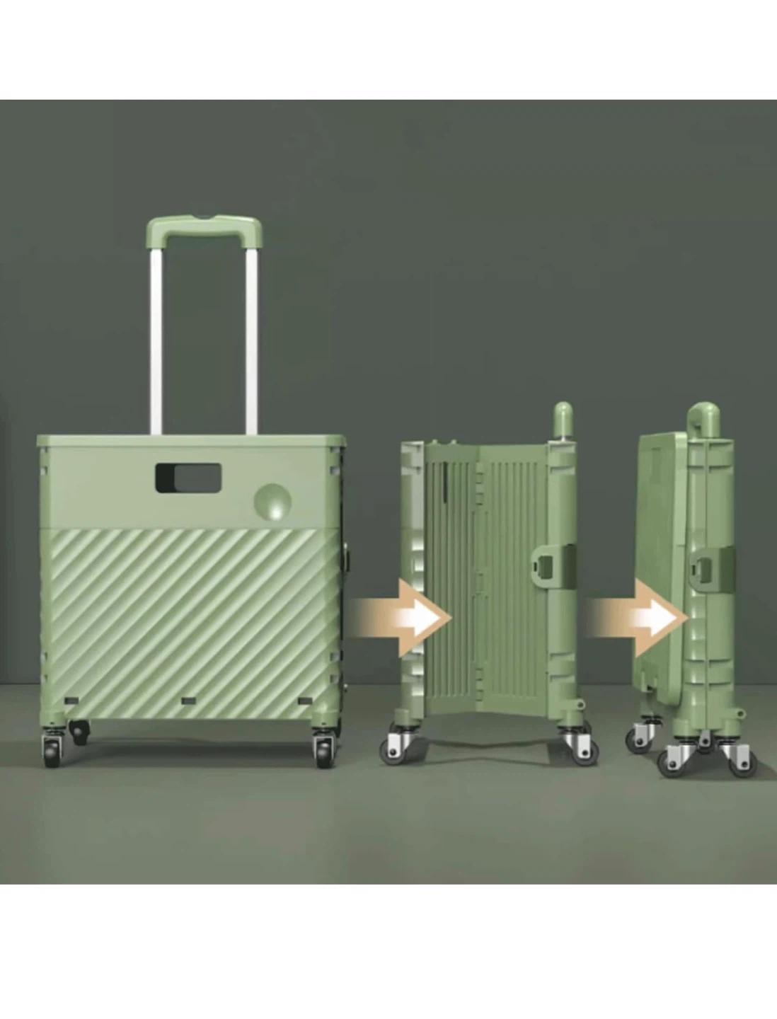 Collapsible Rolling Cart with Handle - photo 3