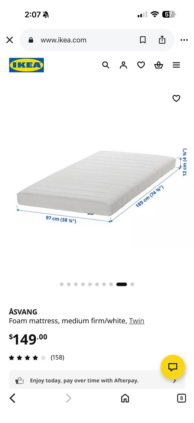 IKEA ÅSVANG Foam Mattress - Twin