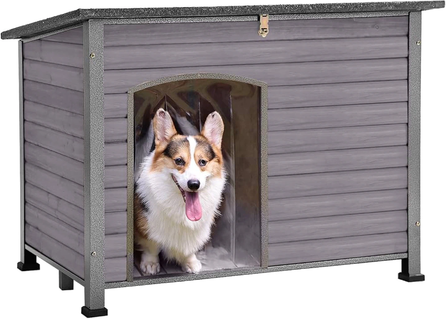 GUTINNEEN Dog House with Metal Frame