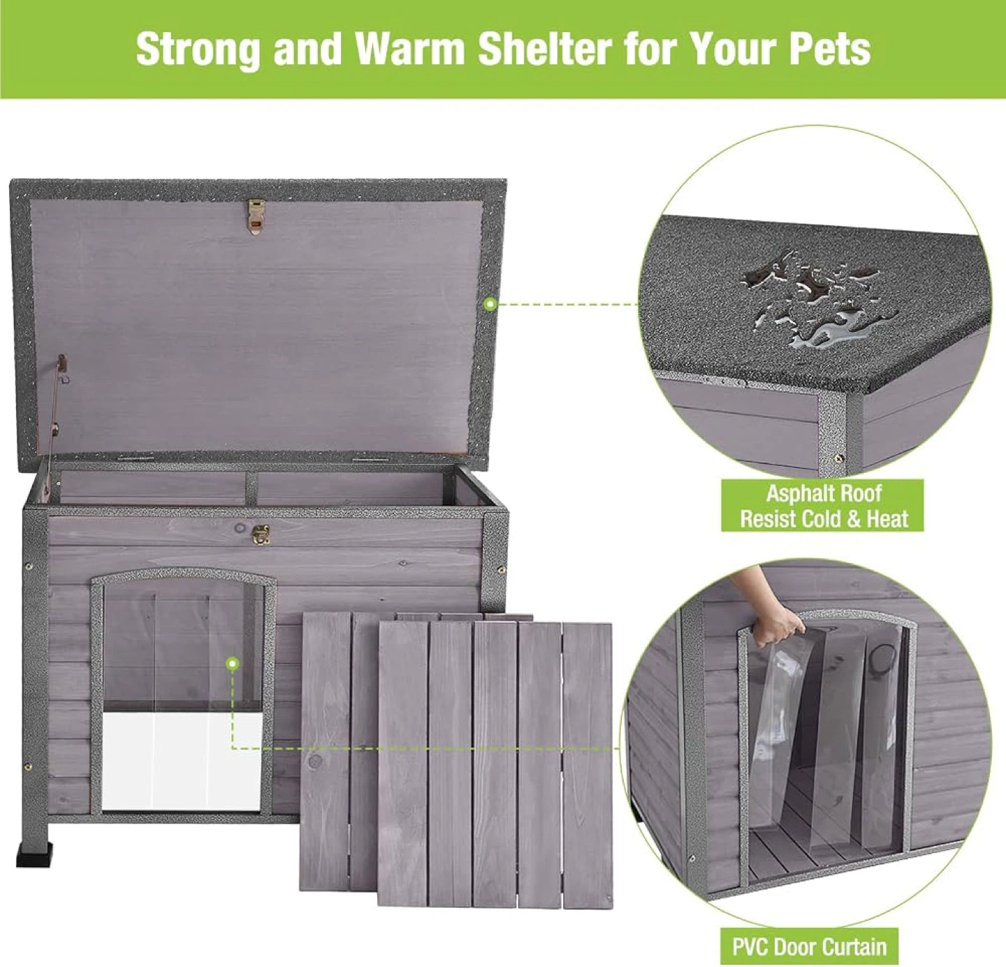 GUTINNEEN Dog House with Metal Frame - photo 2