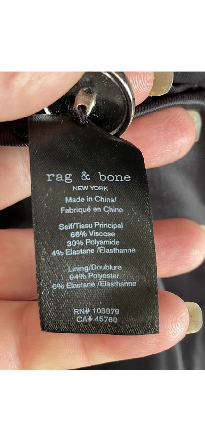Rag & Bone Black Jacket Size 4 - photo 5