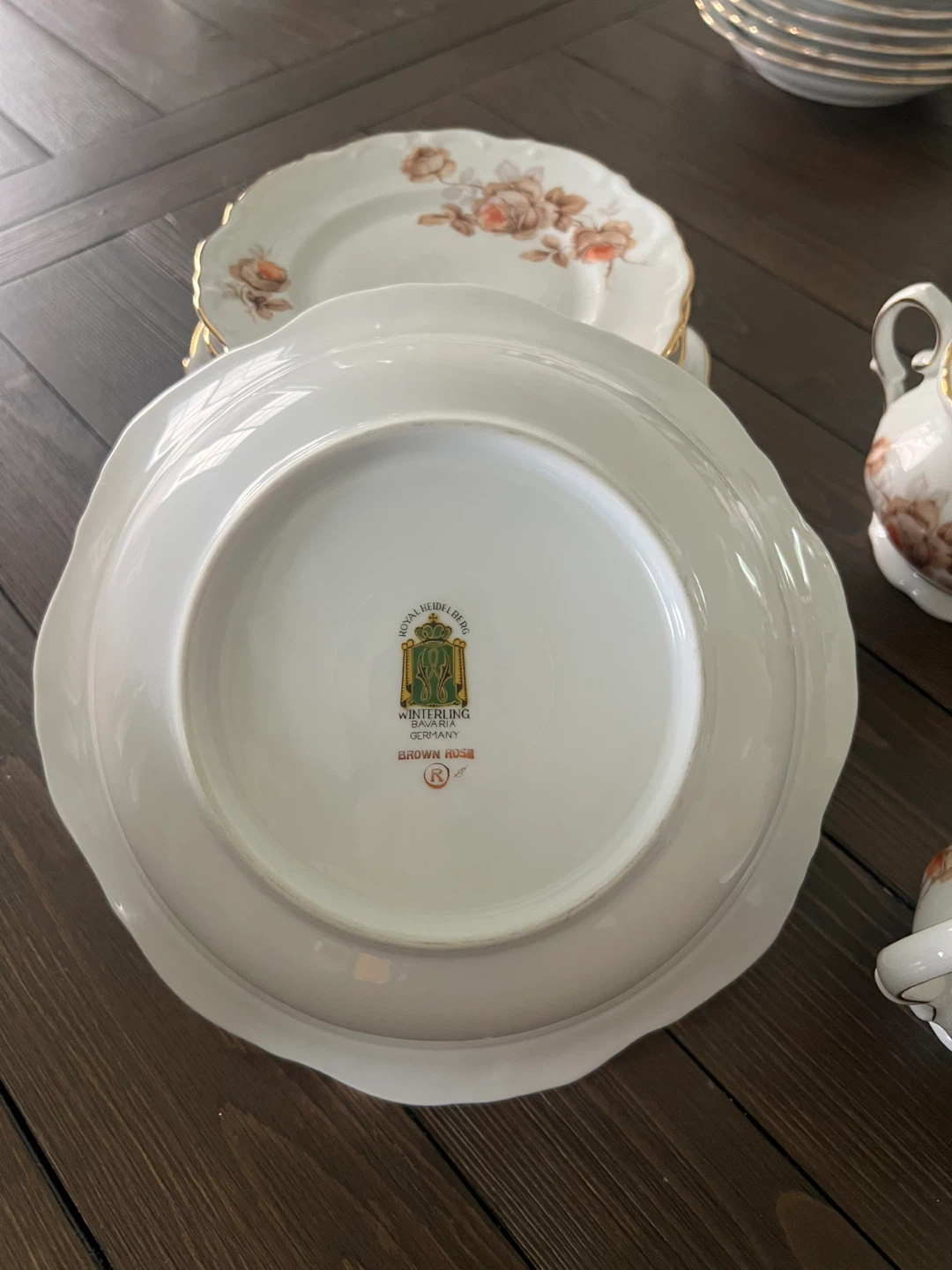 Winterling Bavaria Brown Rose China Set - photo 2
