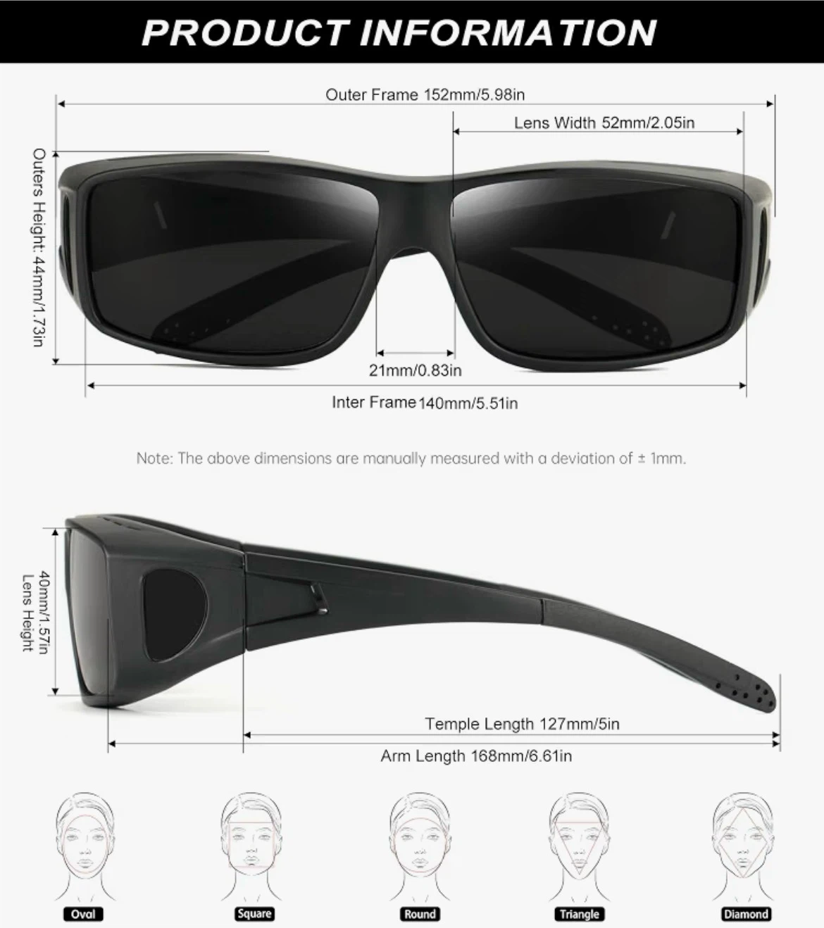 Fit-Over Sunglasses for Prescription Glasses - photo 2