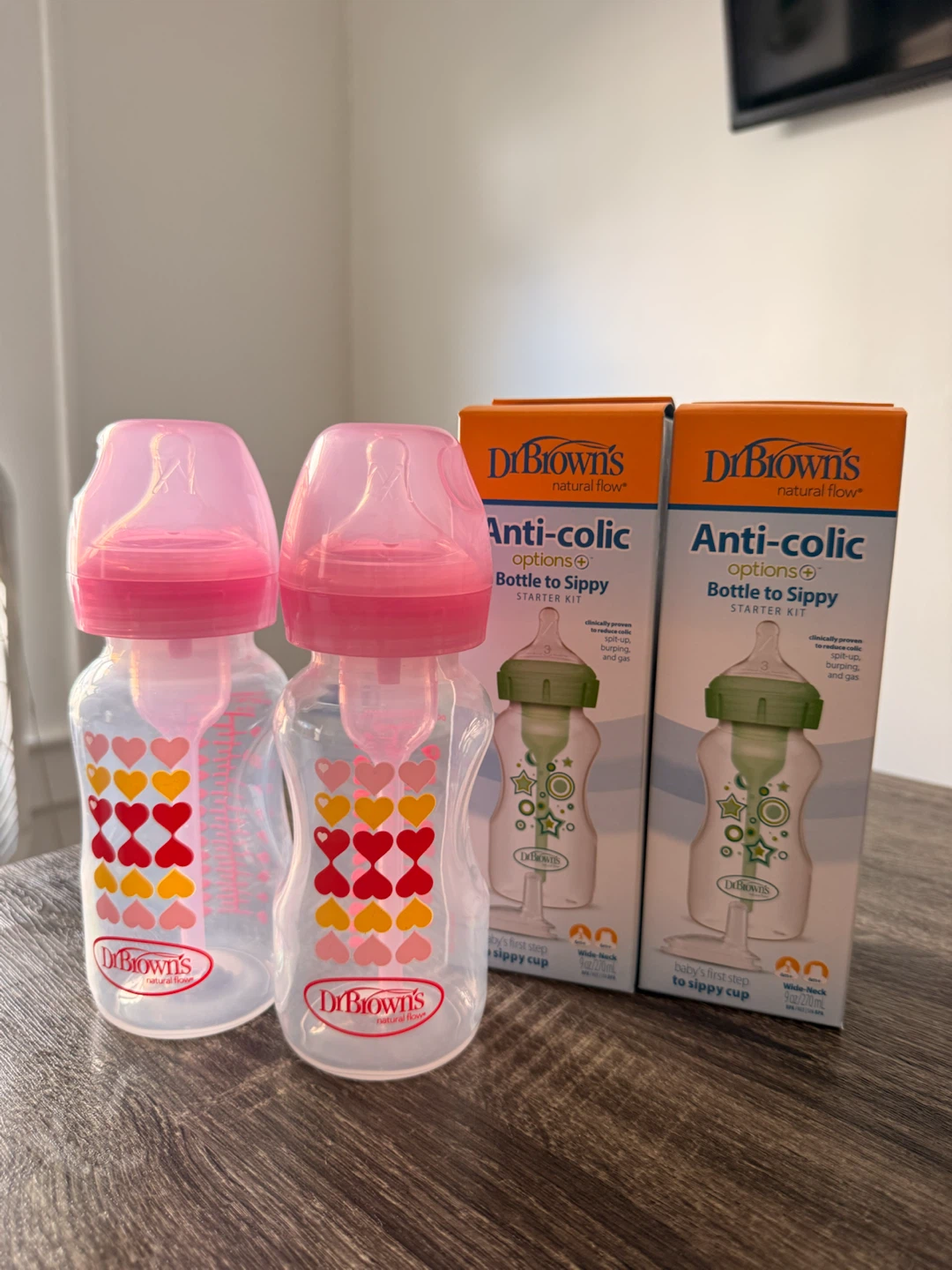 Dr. Brown's Natural Flow Anti-Colic Bottle to Sippy Starter Kits