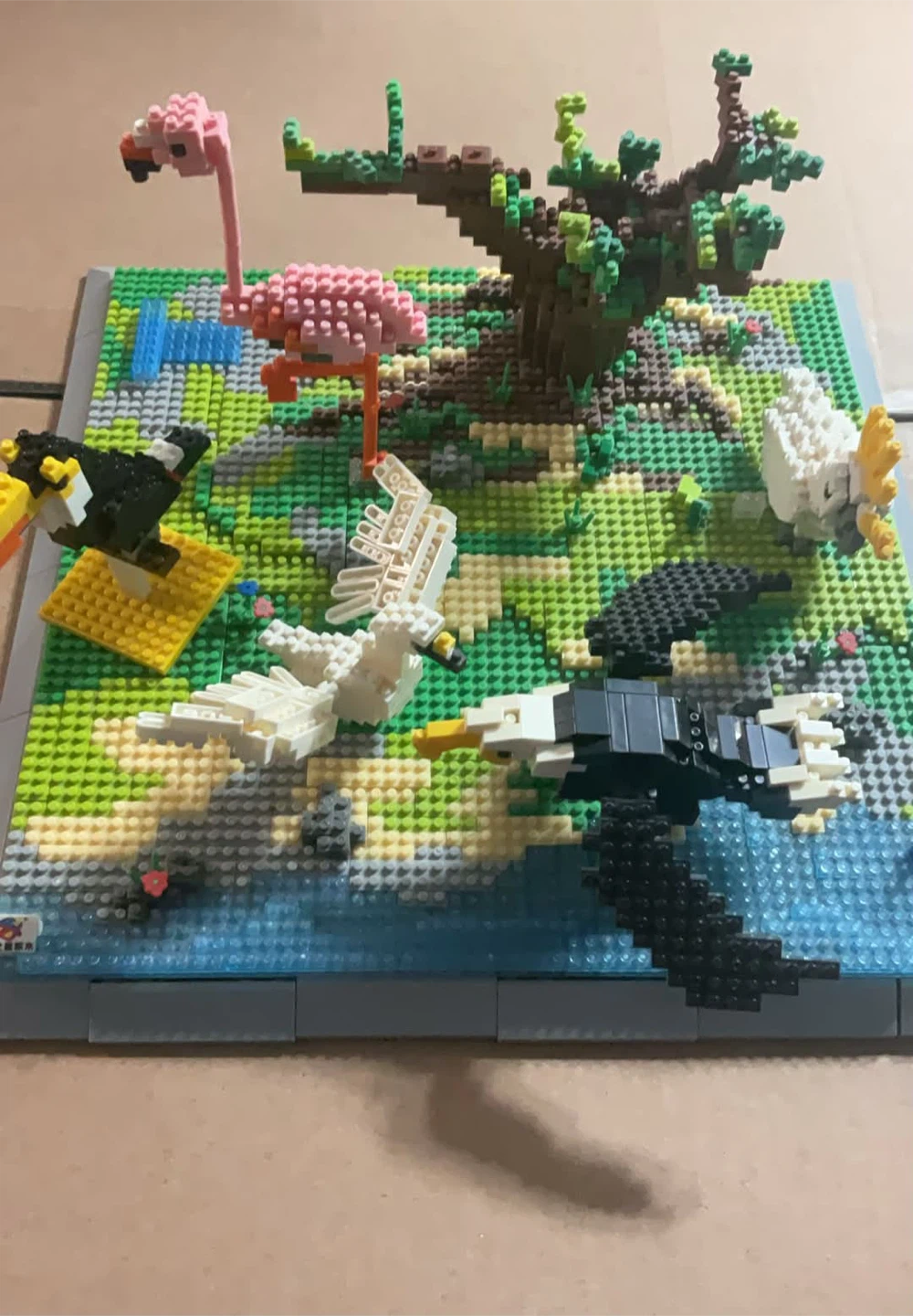 Building Block Bird Scene Set