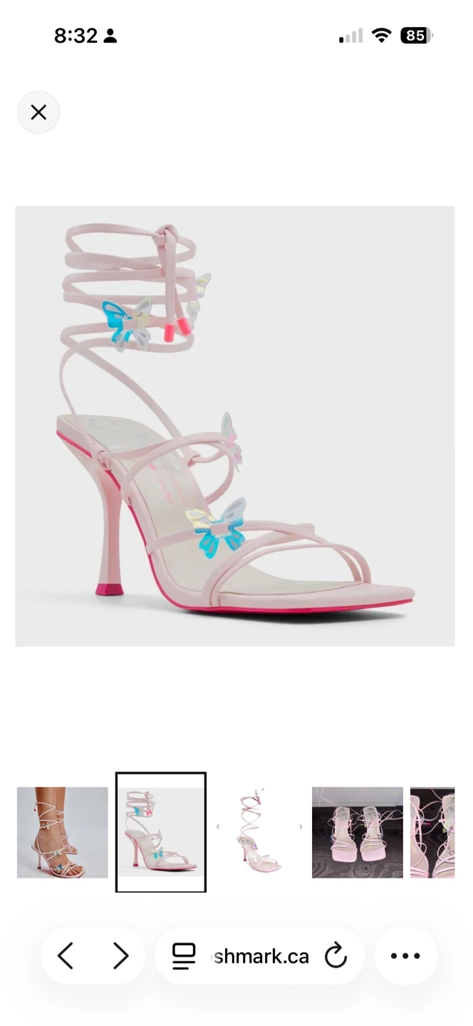 Pink Butterfly Strappy Heels - photo 2