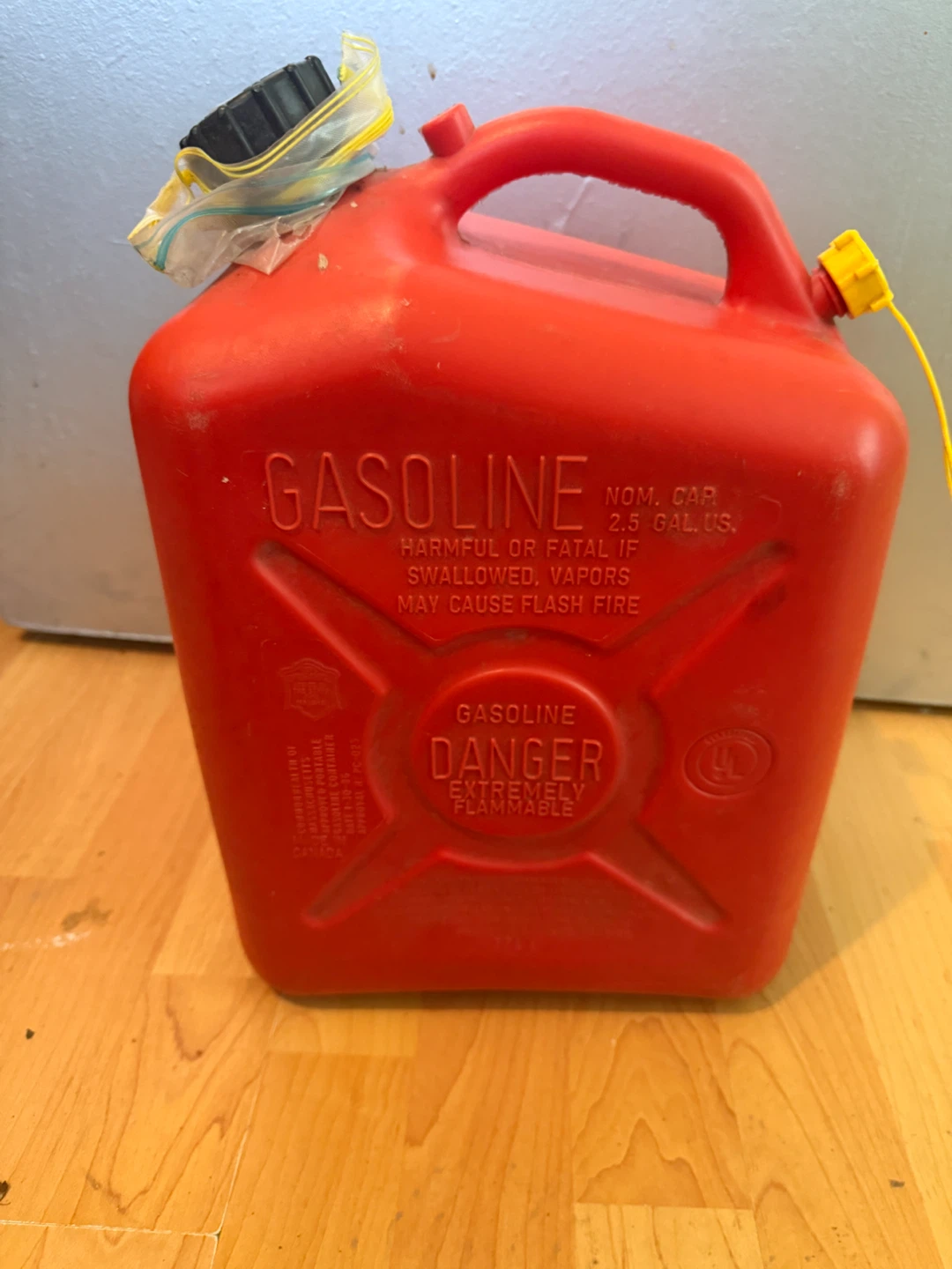 Red Gasoline Can - 2.5 Gallons