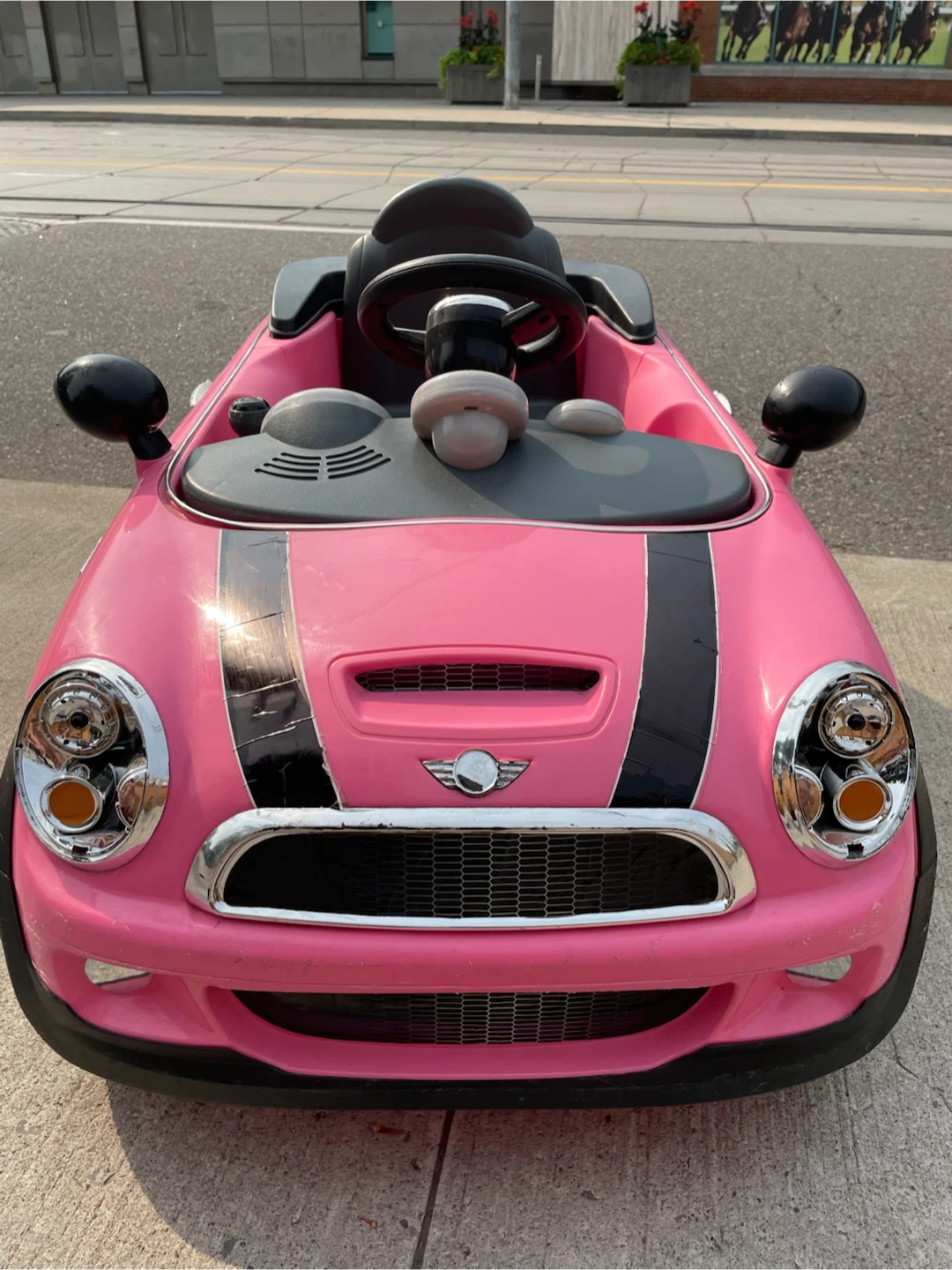Pink Mini Cooper Ride-On Car for Kids
