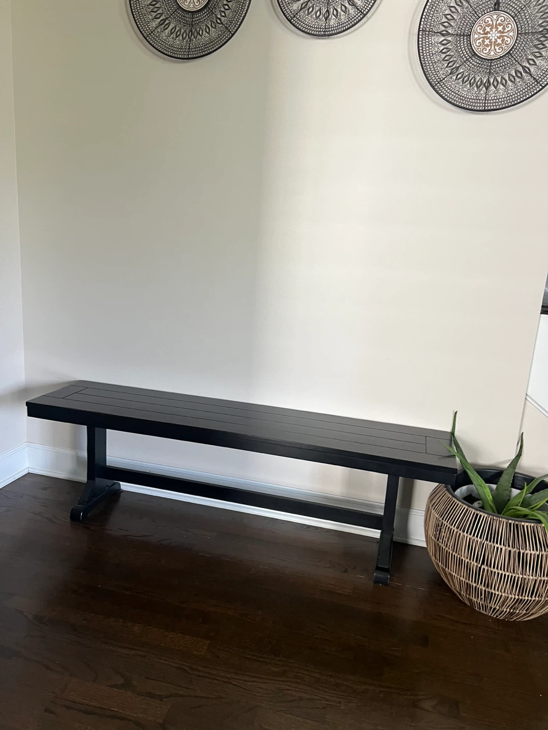Black Wooden Bench