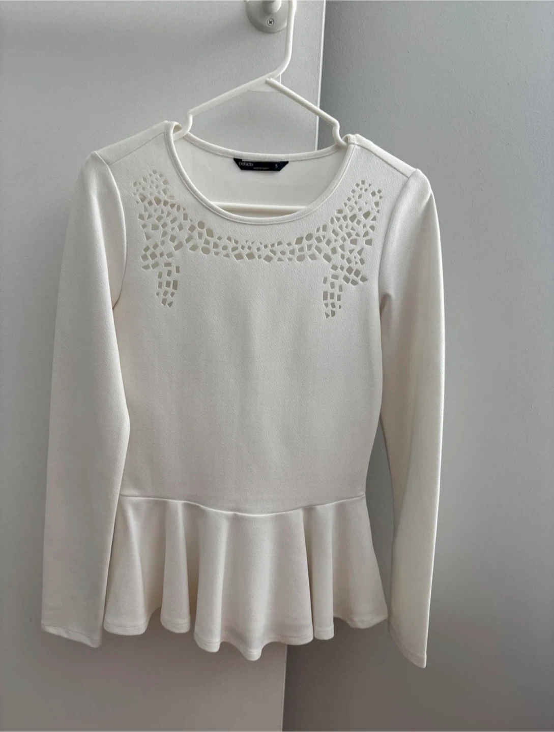 White Peplum Top - photo 2