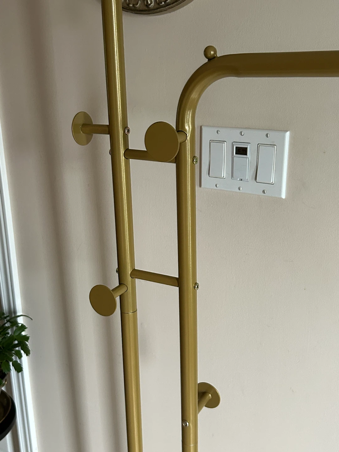 Gold Coat Rack with like Marble Base - photo 4
