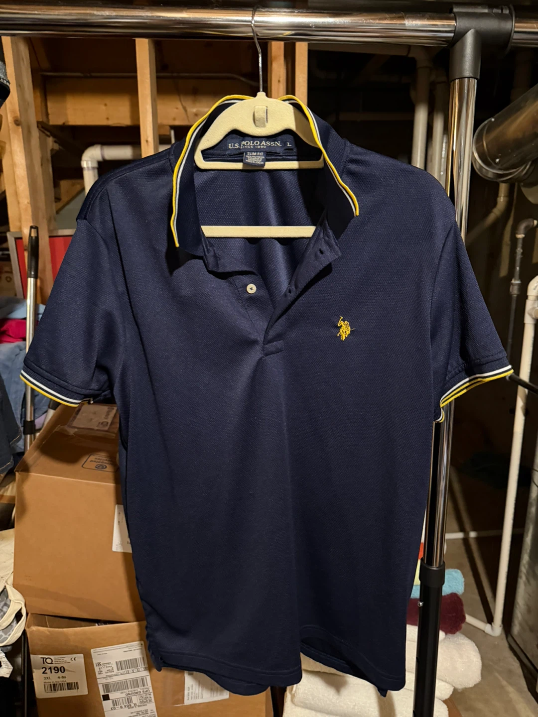 U.S. Polo Assn. Men's Navy Blue Polo Shirt Size L