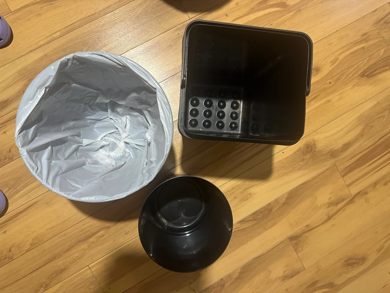 Giving Away 4 Set of Black Garbage Plastic Bins - photo 2