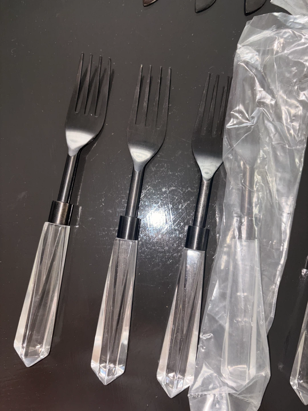 Vintage new set of Crystal Handle Cutlery - photo 2