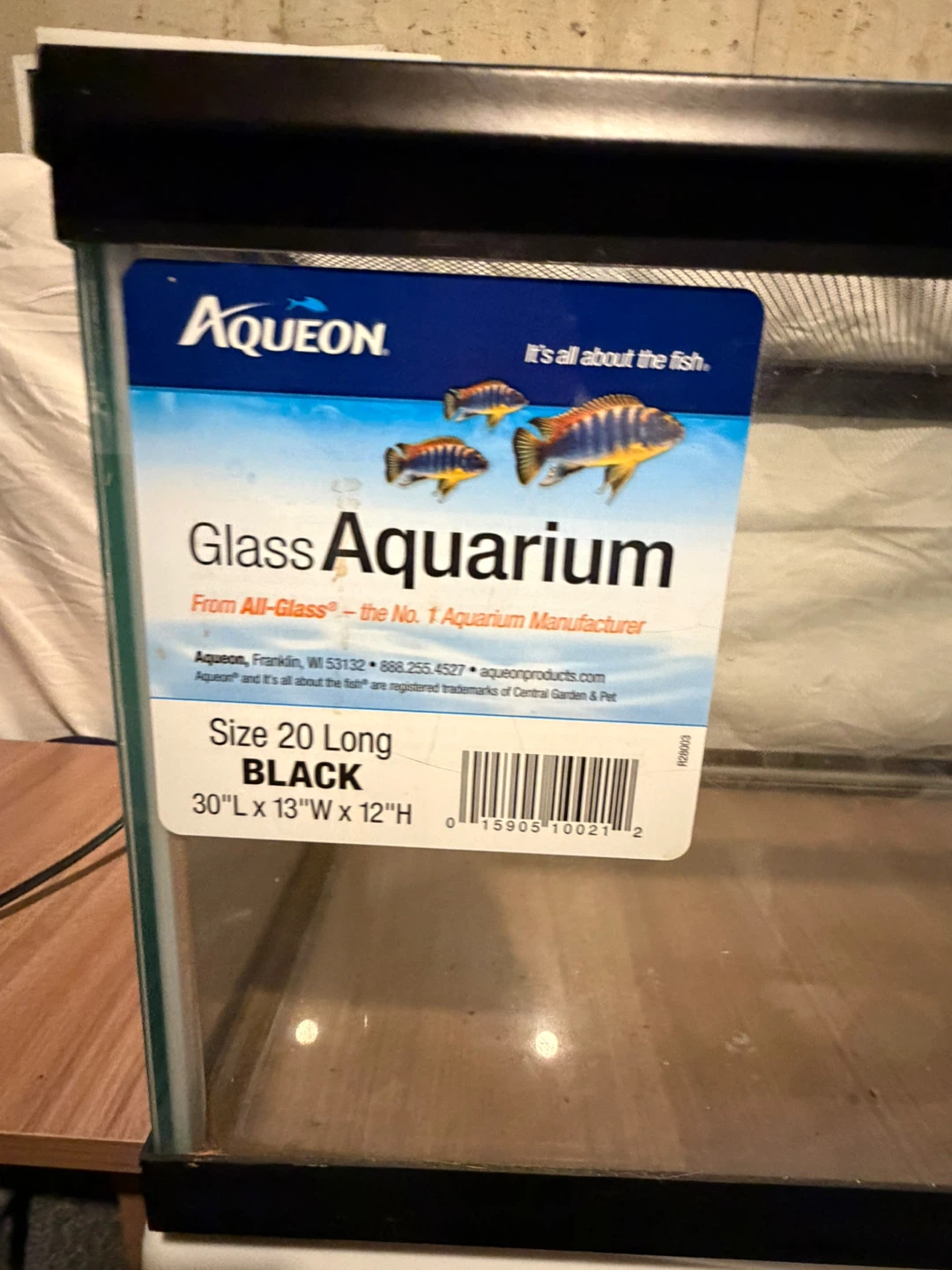 Aqueon 20 Gallon Long Black Glass Aquarium Tank - photo 5