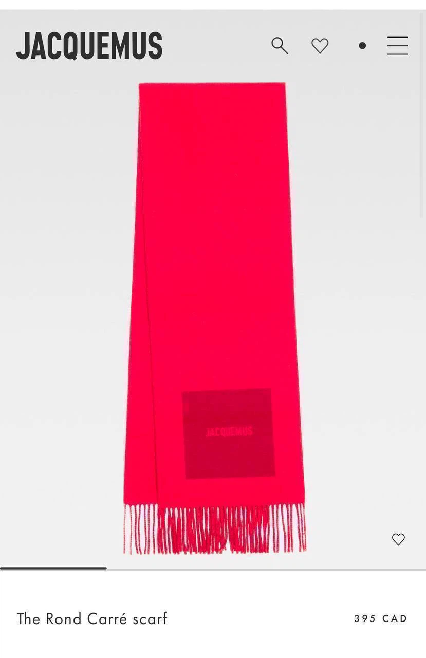 Jacquemus Le Rond Carré Scarf - Red - photo 5