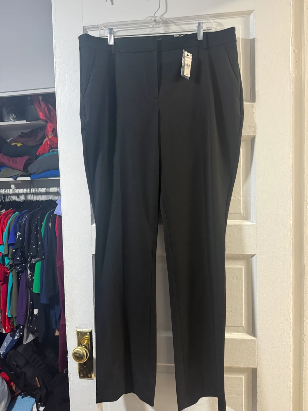 Express Columnist Barely Boot Mid Rise Pants - Black - Size 18L