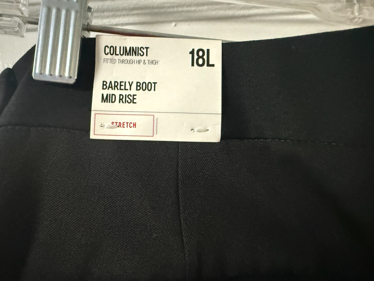 Express Columnist Barely Boot Mid Rise Pants - Black - Size 18L - photo 3