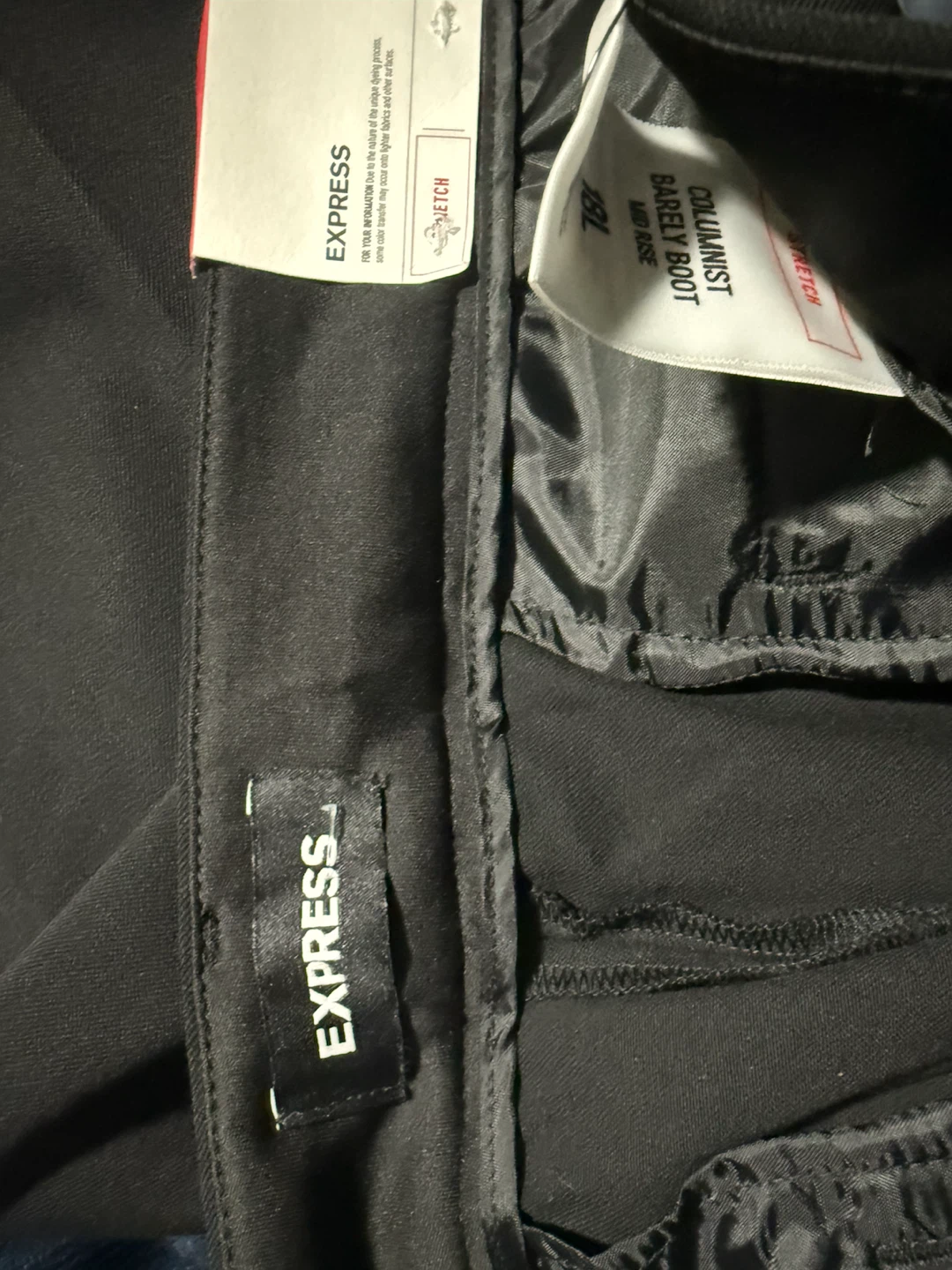 Express Columnist Barely Boot Mid Rise Pants - Black - Size 18L - photo 4