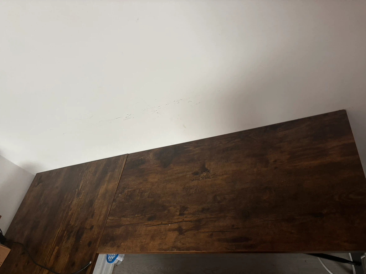 Rustic Wood Grain L-Shaped Desk - photo 2