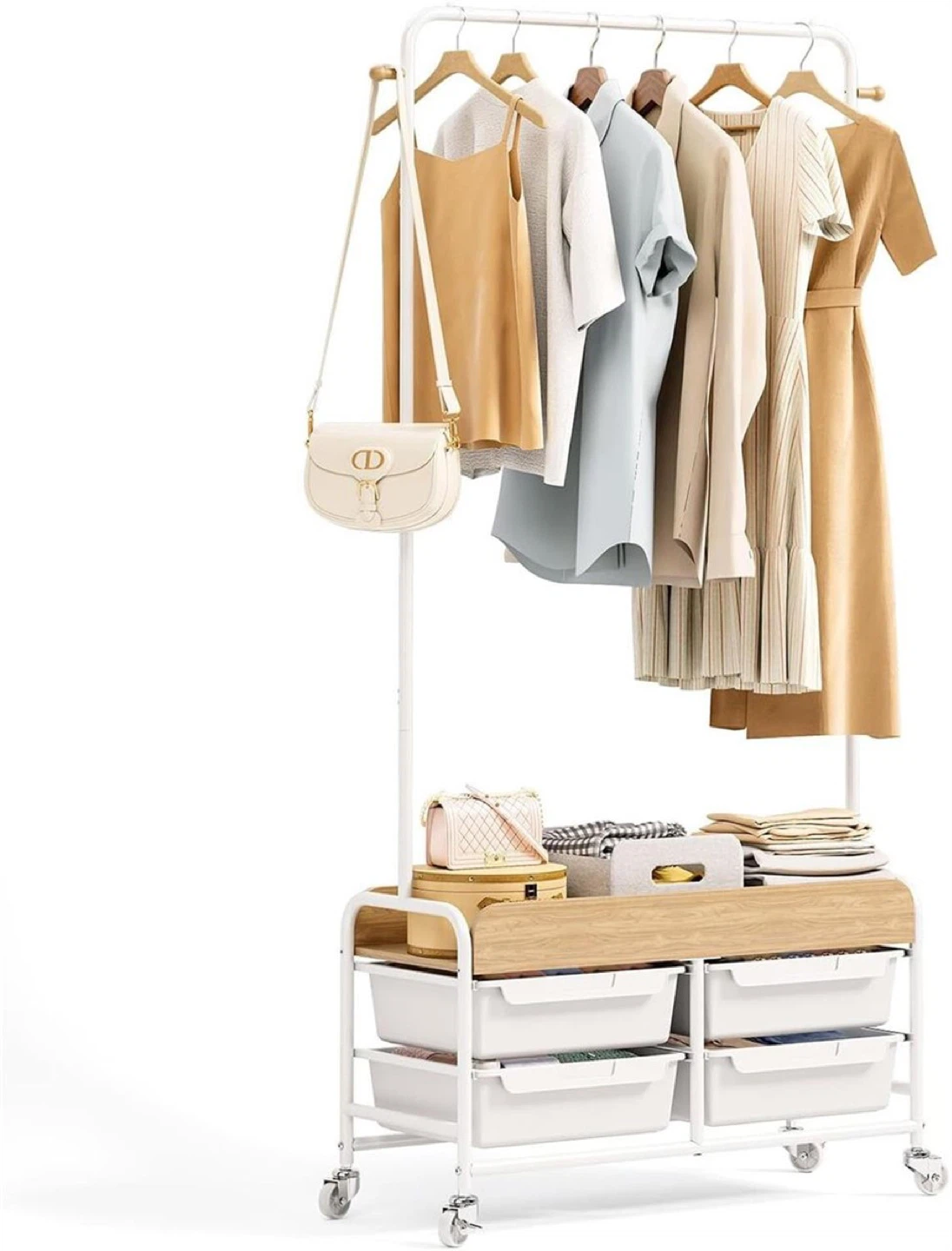 APEXCHASER Clothing Rack with Drawers - BNIB