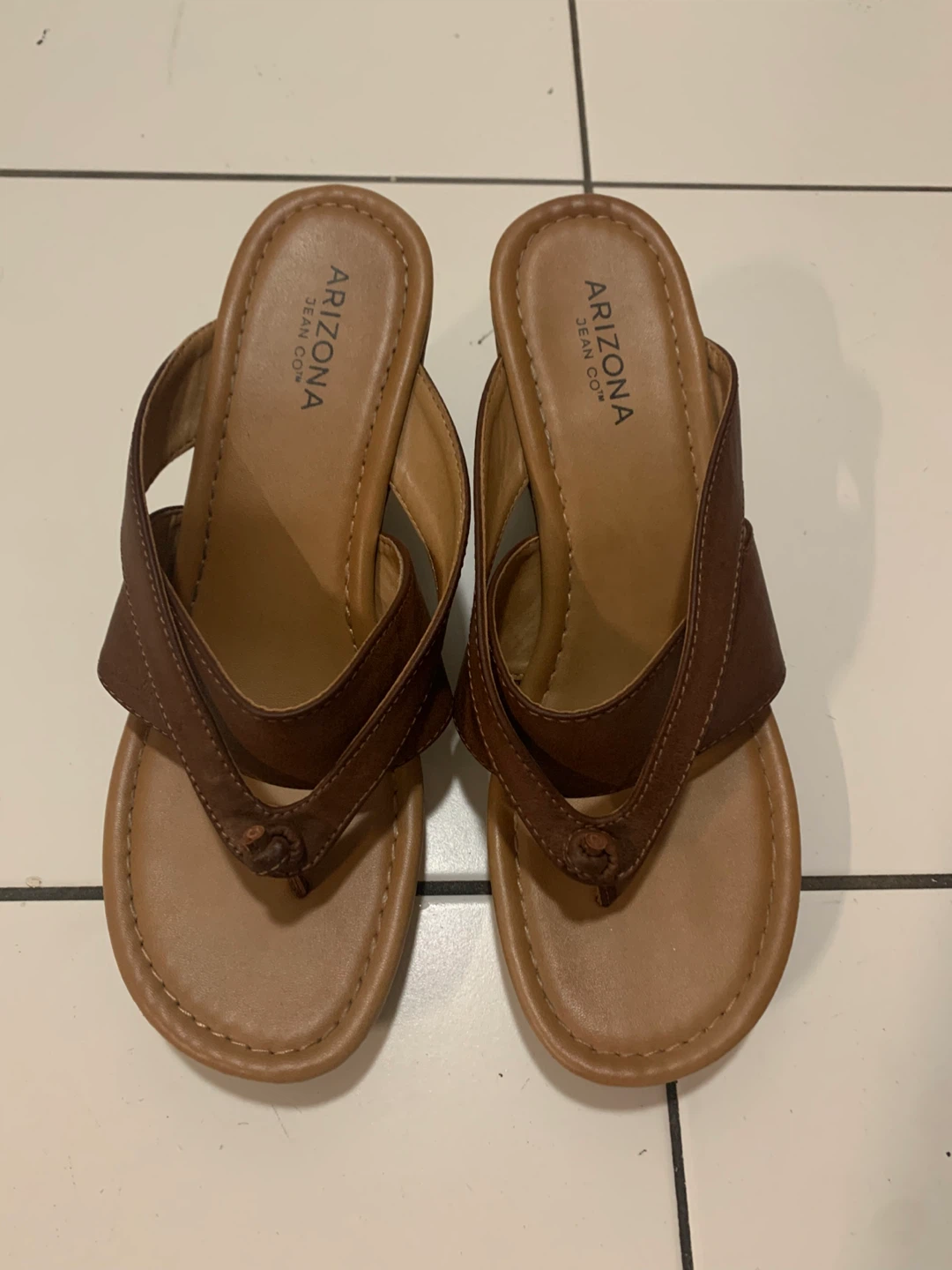 Arizona Jean Co. Brown Wedge Flip-Flops - photo 2