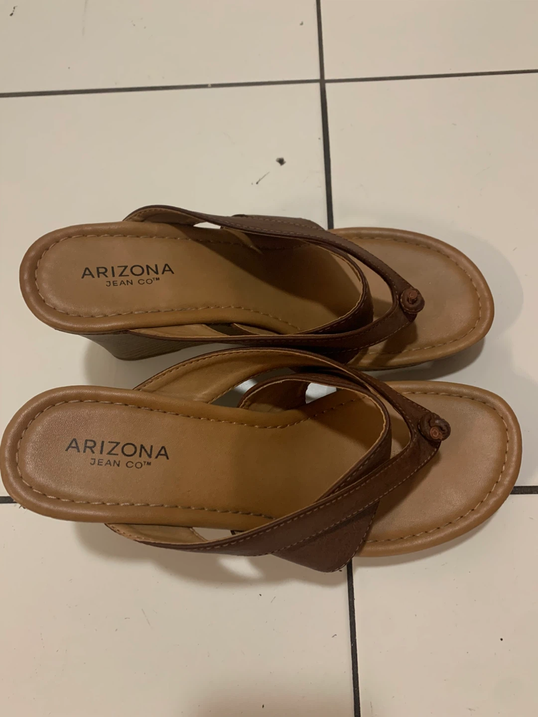 Arizona Jean Co. Brown Wedge Flip-Flops - photo 3
