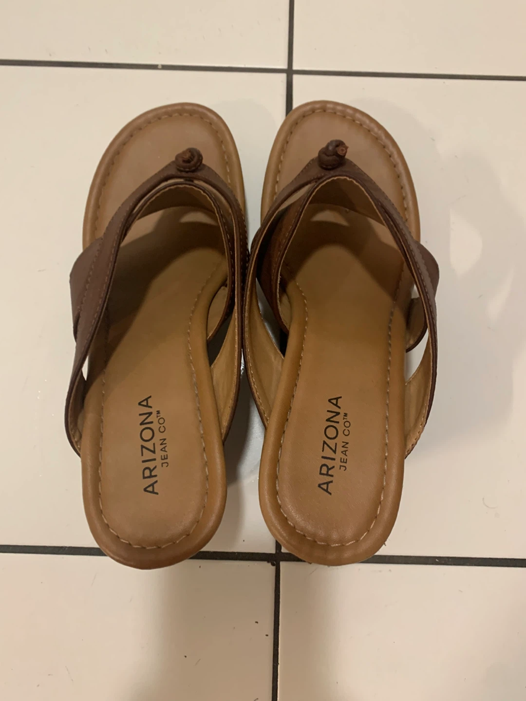 Arizona Jean Co. Brown Wedge Flip-Flops - photo 4