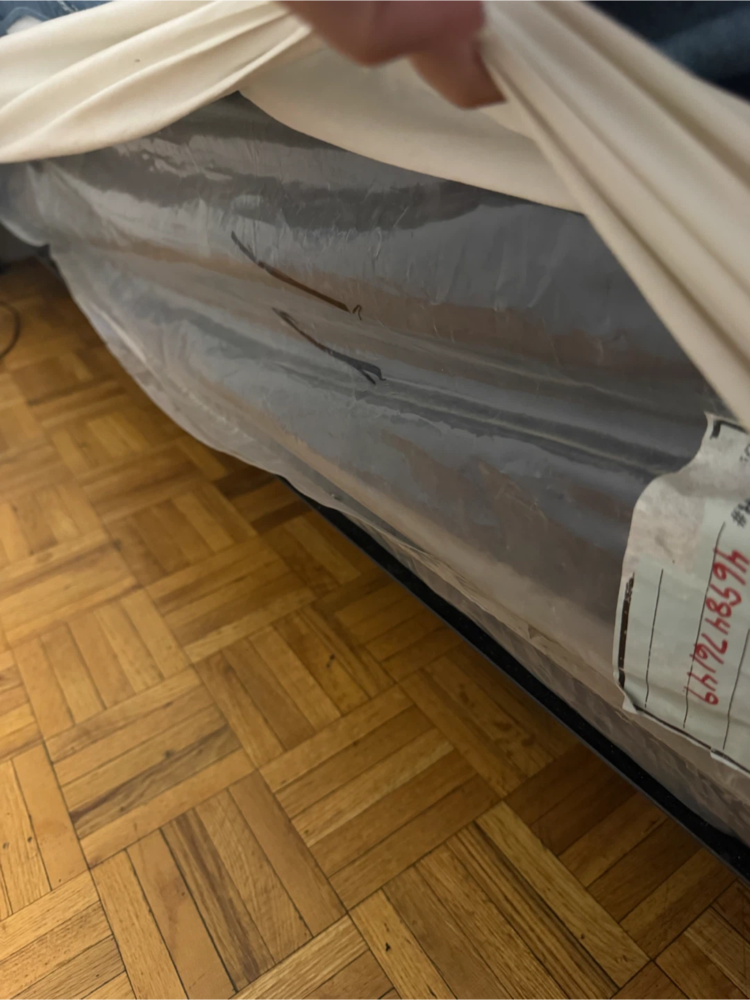 Bed Frame with Wheels and box spring Queen. - photo 2