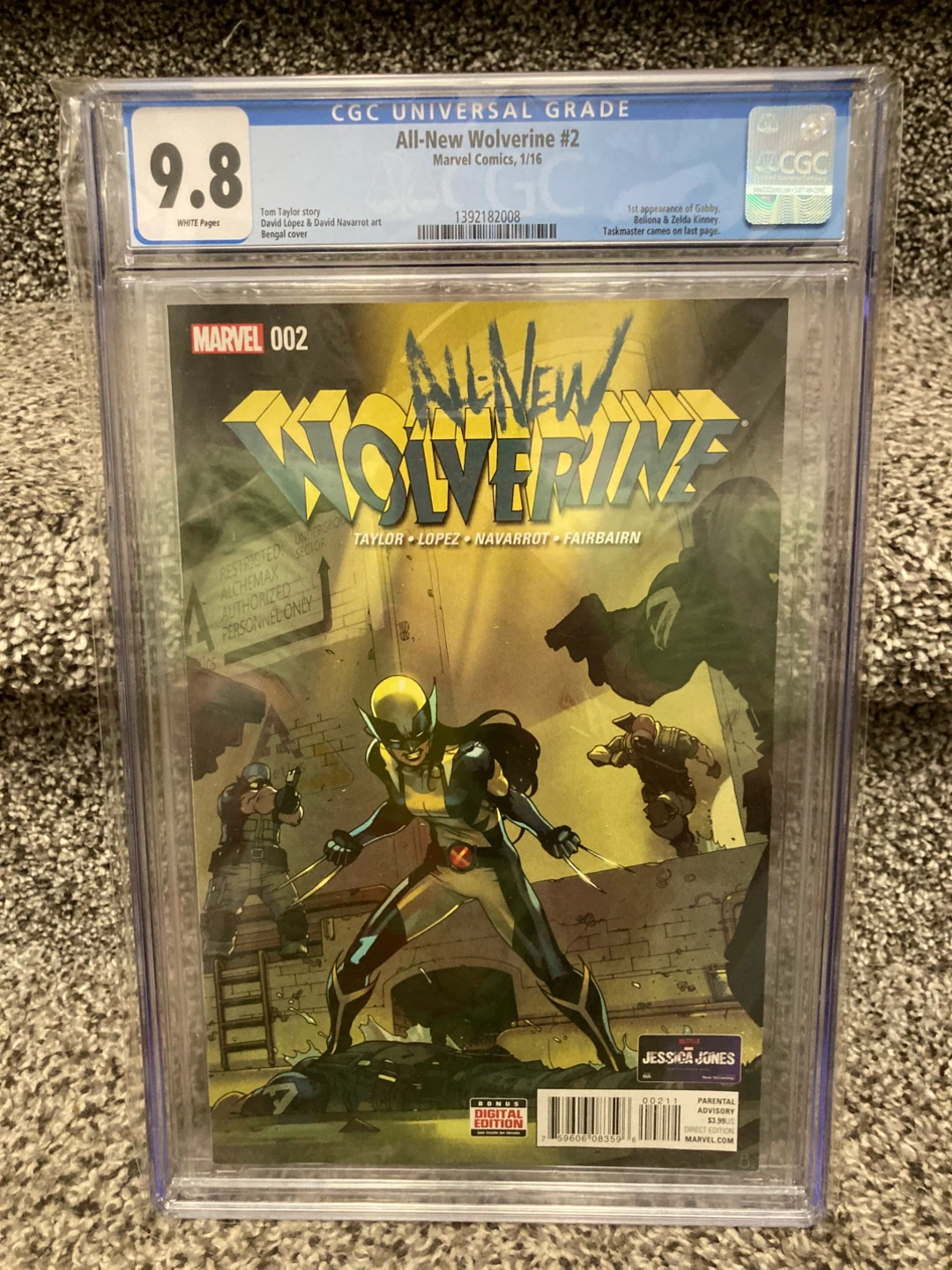 All-New Wolverine #2 CGC 9.8 White Pages Marvel Comics 1/16