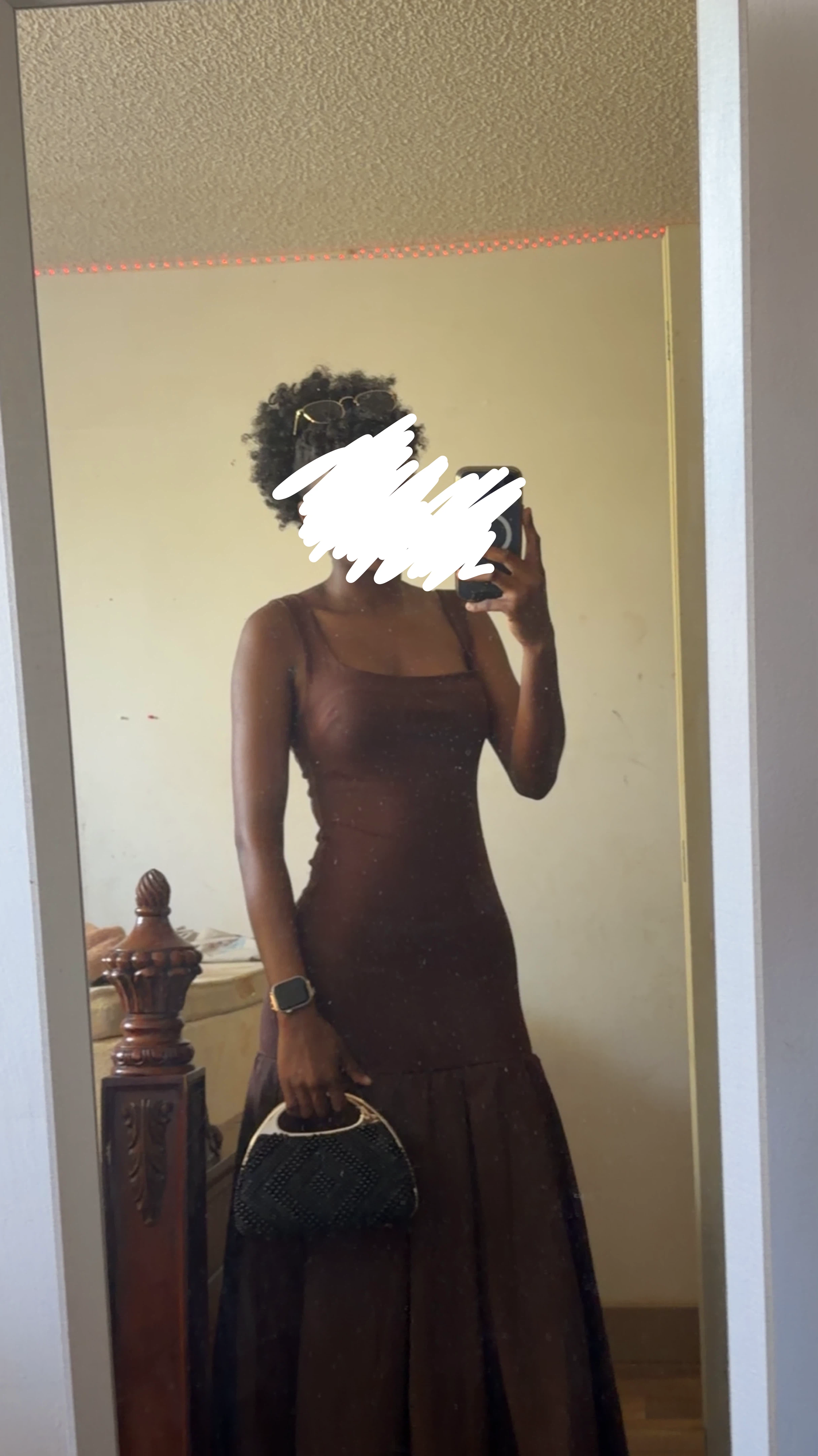 Brown Square Neck Maxi Dress - photo 2