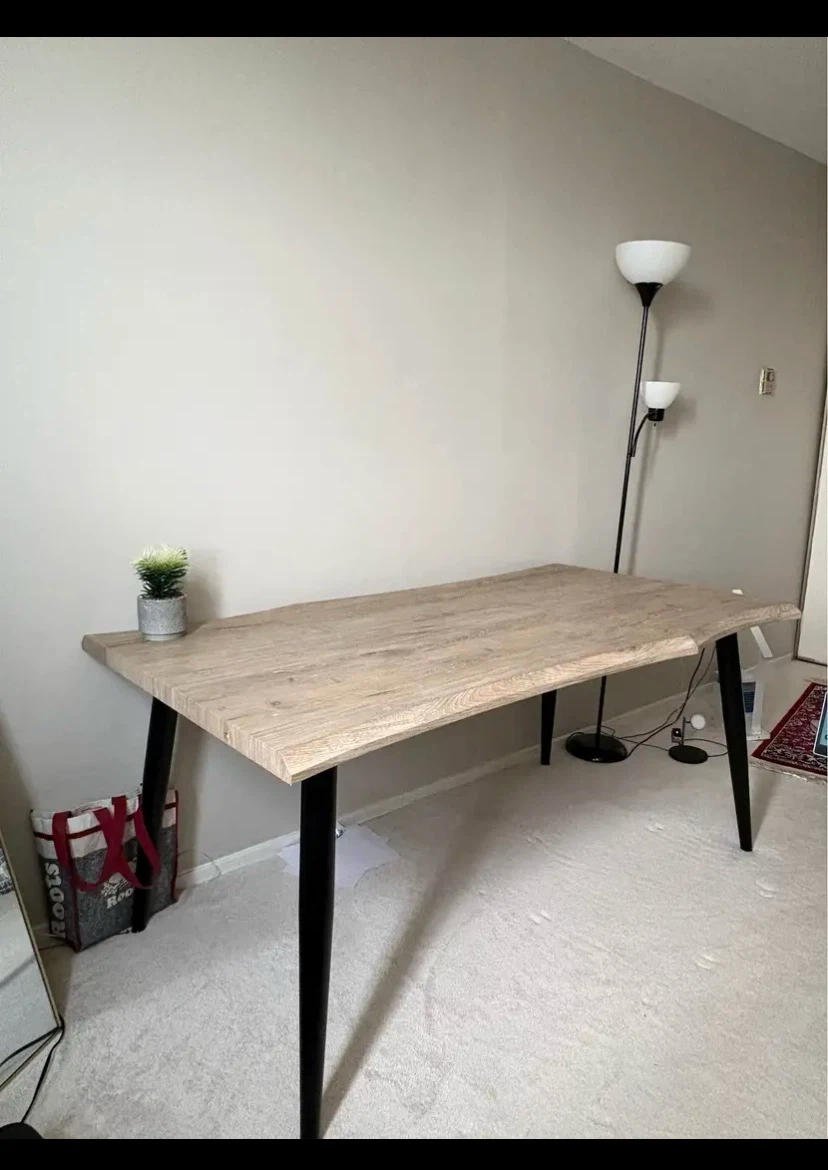 White Oak Desk Table and Chair - photo 3