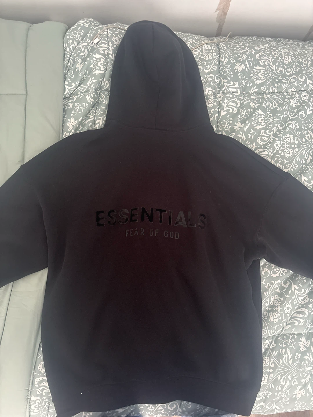 Black Fear of God Essentials Hoodie