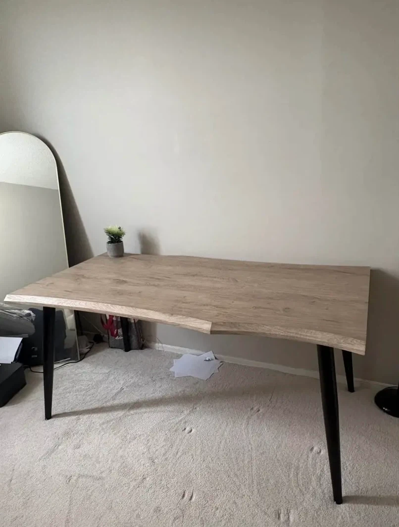 Cream Desk Chair and Table - photo 3