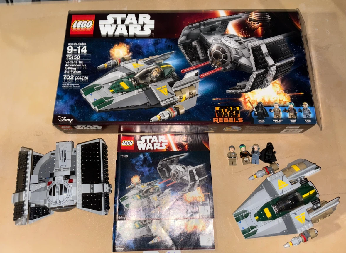 LEGO Star Wars Vader’s TIE Advanced VS A-Wing Starfighter