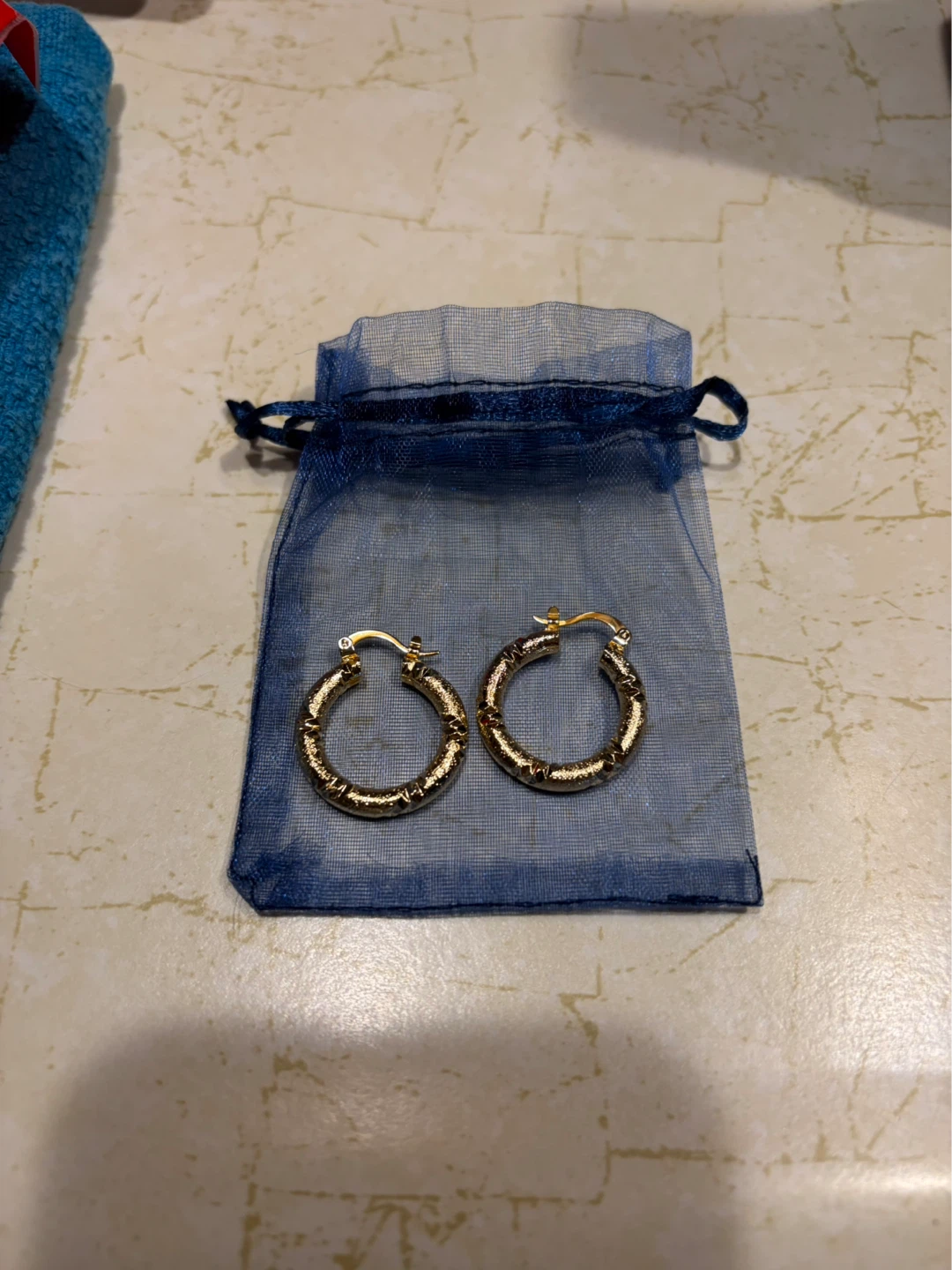NEW! Textured Hoop Earrings