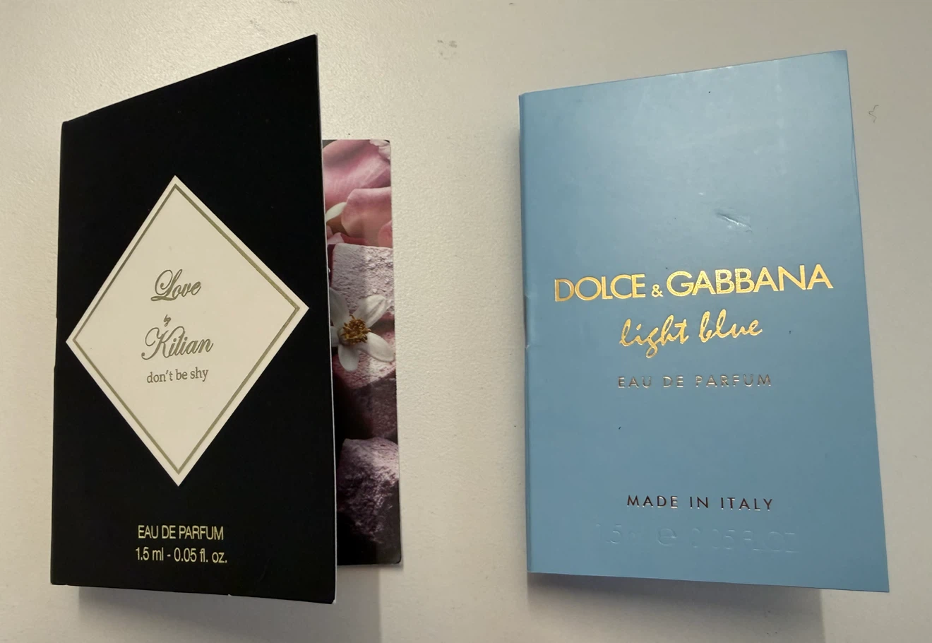 Kilian & Dolce & Gabbana Perfume Samples
