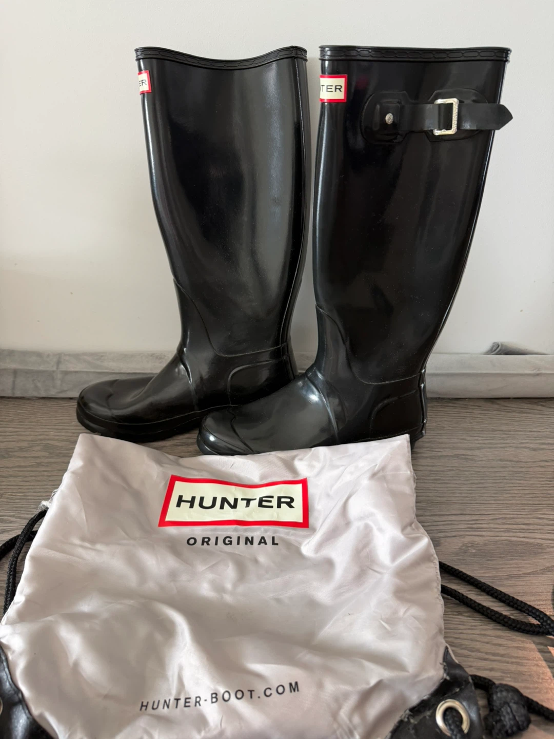 Hunter Original Tall Black Gloss Rain Boots - photo 2