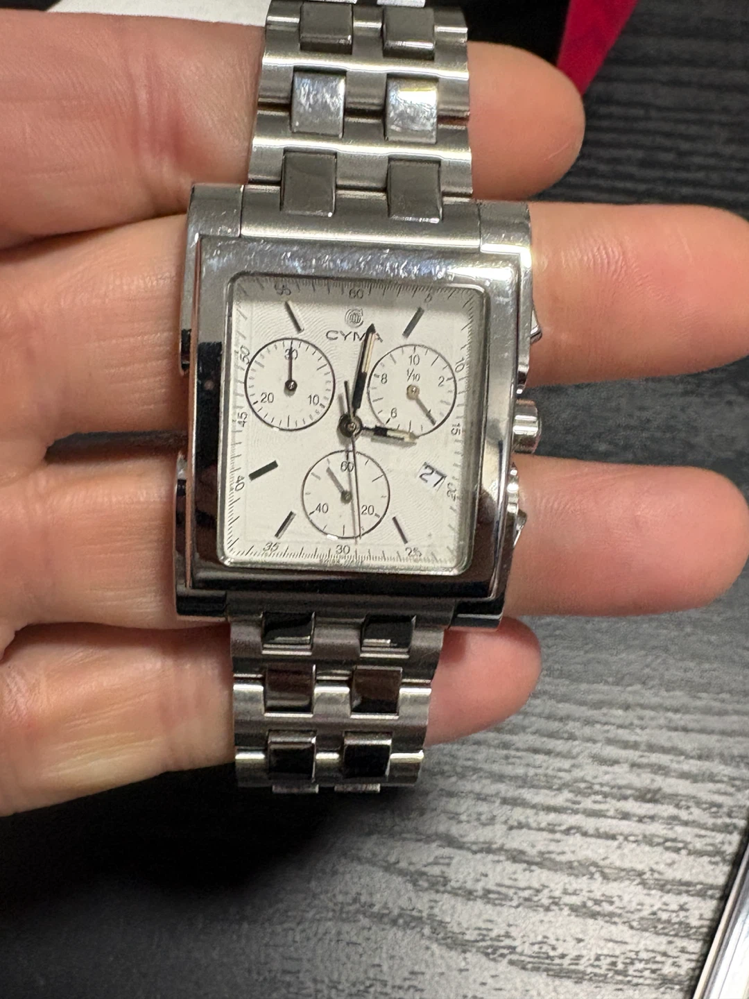 CYMA Chronograph Stainless Steel Watch - photo 3