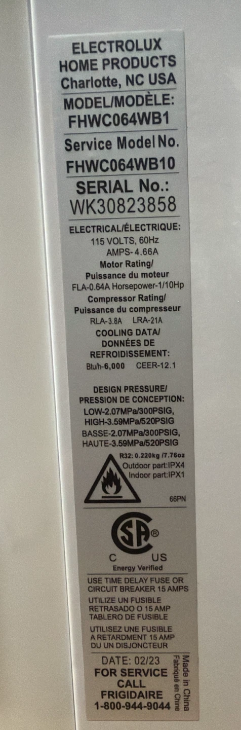 Frigidaire Window Air Conditioner