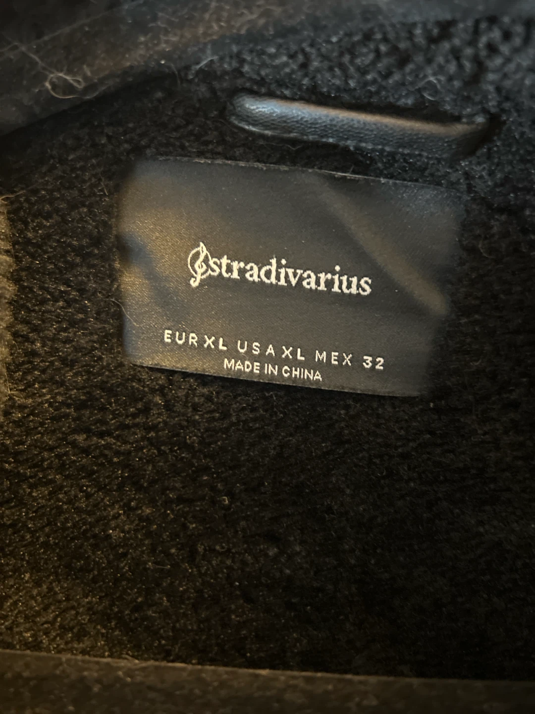 Stradivarius Black Faux Shearling Lined Aviator Jacket - photo 3