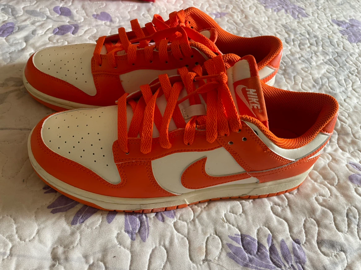 Nike Dunk Low Orange White Sneakers - photo 2