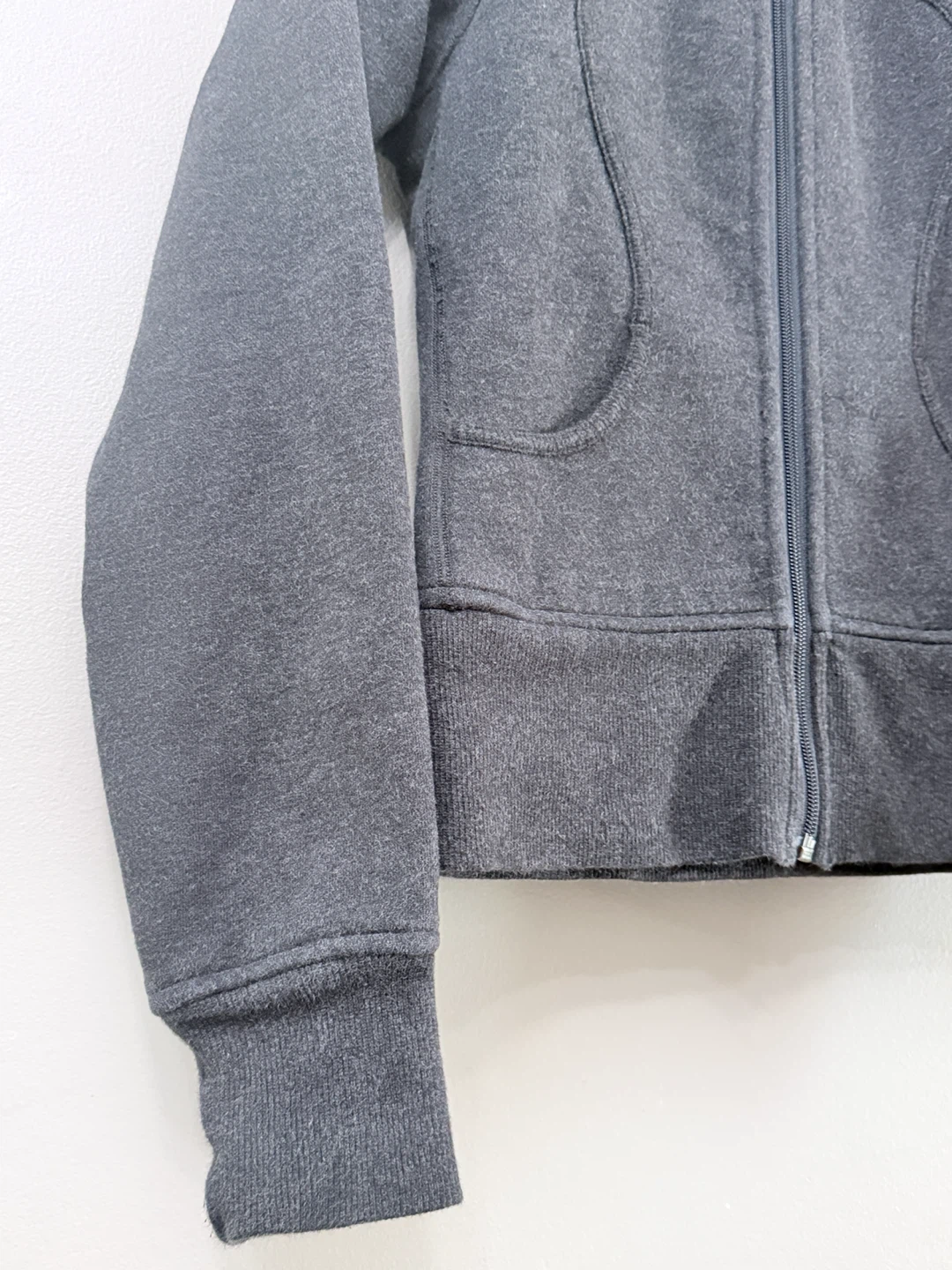 Lululemon Scuba Full Zip Hoodie Heathered Charcoal Gray Size 4 - photo 4