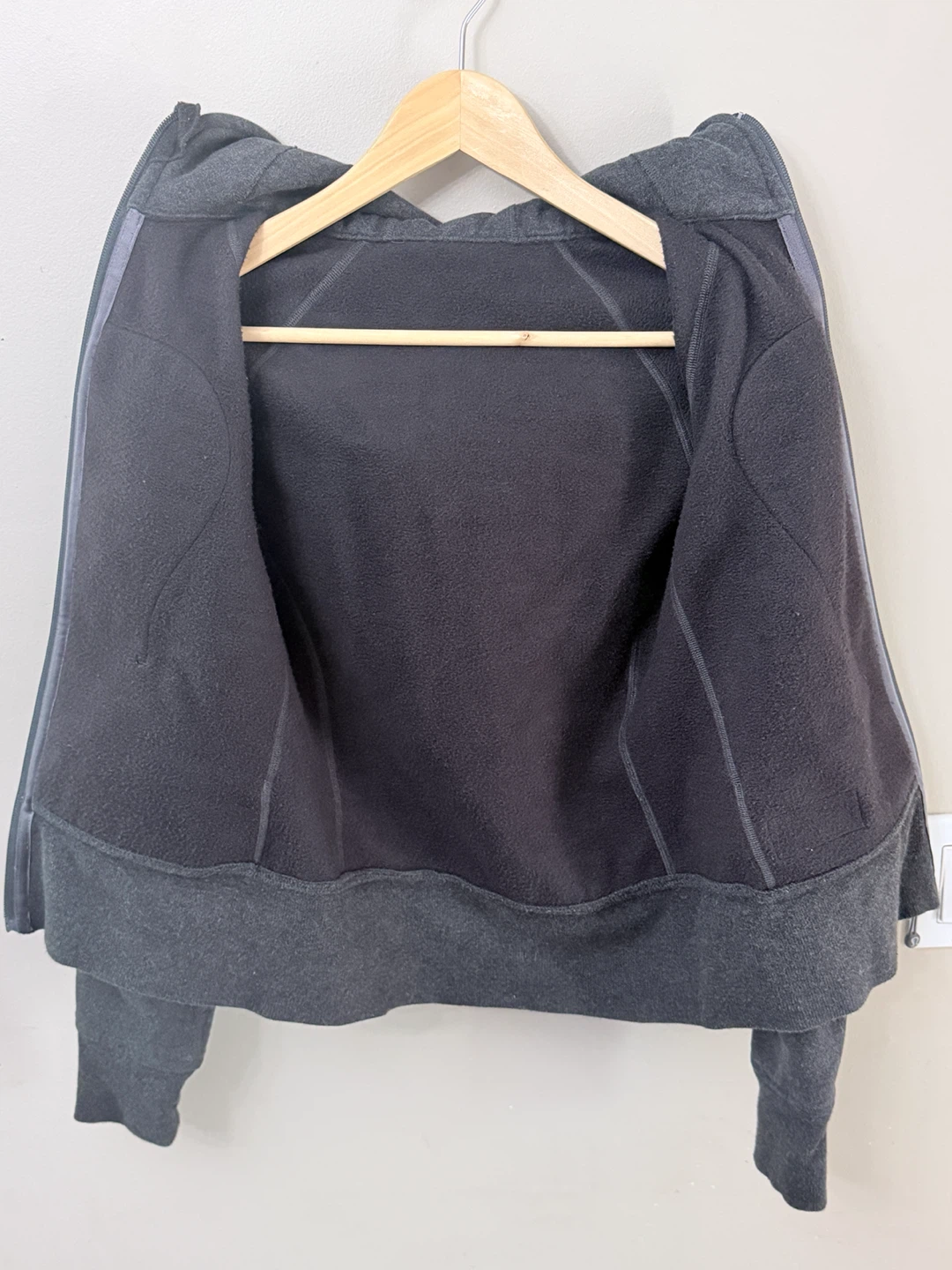 Lululemon Scuba Full Zip Hoodie Heathered Charcoal Gray Size 4 - photo 5